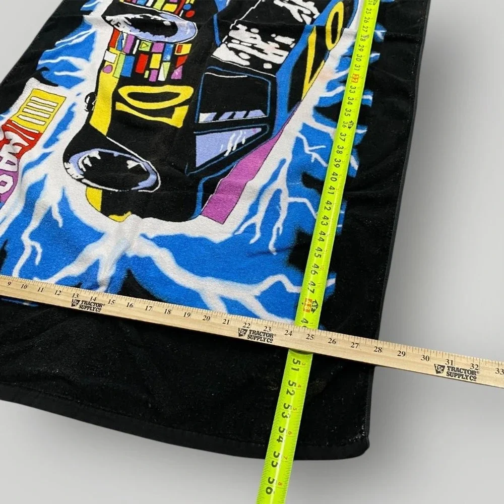 Vintage Jay Franco NASCAR Race Car Graphic Beach Towel‎ Cotton Made in Taiwan